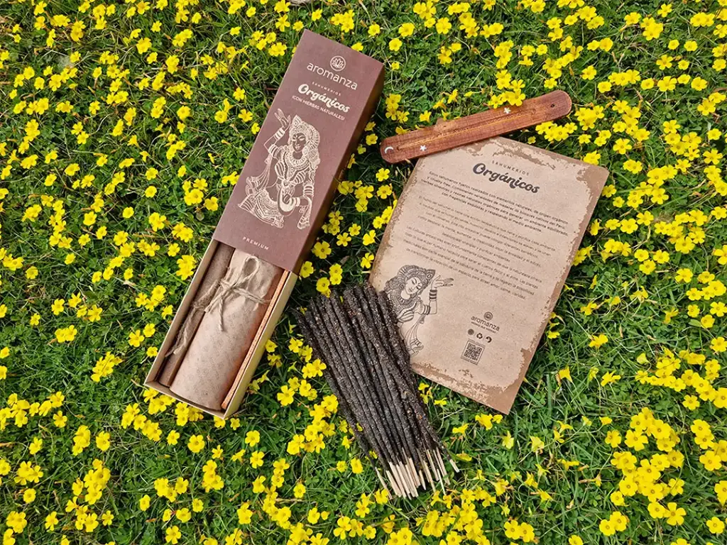 Box x30 Sahumerio Orgánicos + Portasahumerio Aromanza 5.webp