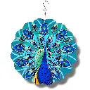 Windspinner 30cm - Pavo real coloreado.webp