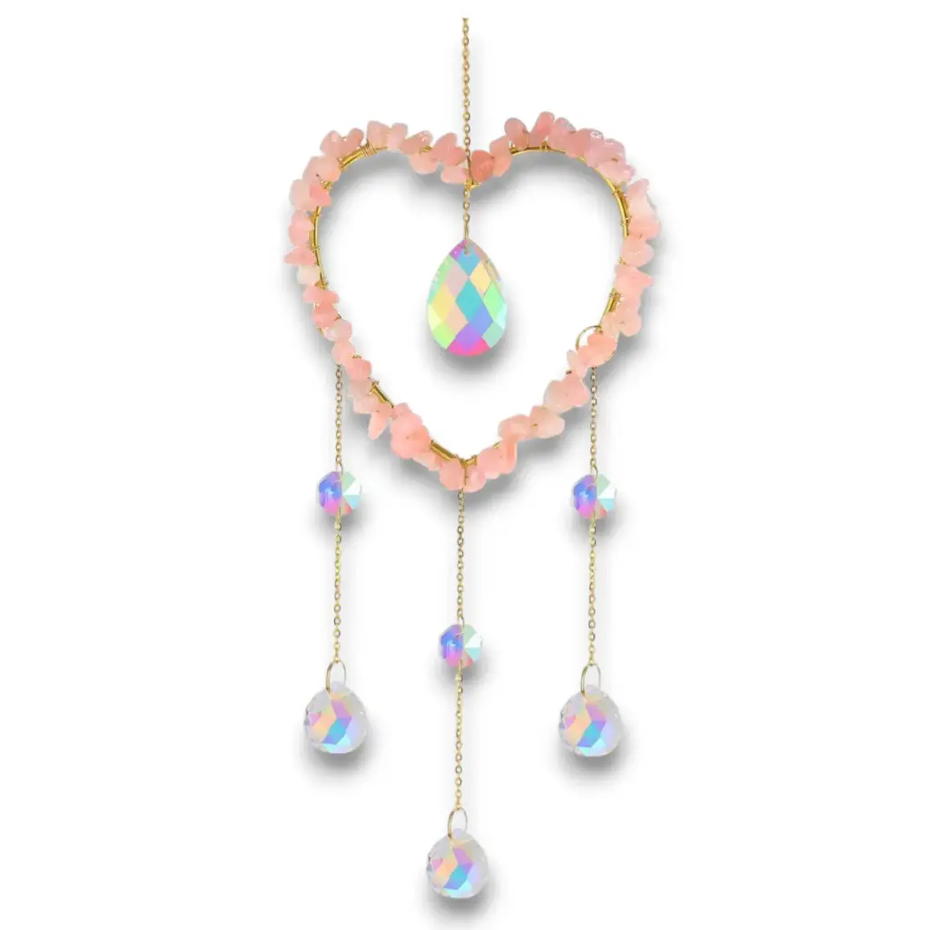 Colgante de Cristales - Corazon con Cuarzo Rosa (Grande).webp