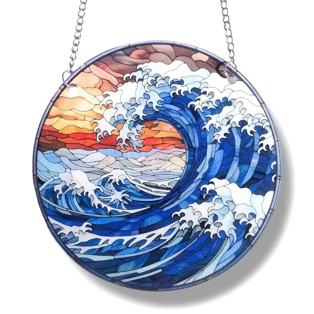 Colgante de Acrilico - Olas de mar.webp