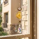Colgante de Cristales - Piedra Plana con atrapasol Marrón (De SEGUNDA).webp