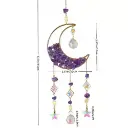 Colgante Cristal Luna Cuarzo Rosa