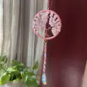 Colgante de Cristales - Arbol de Cuarzo Rosa (45x8cm)
