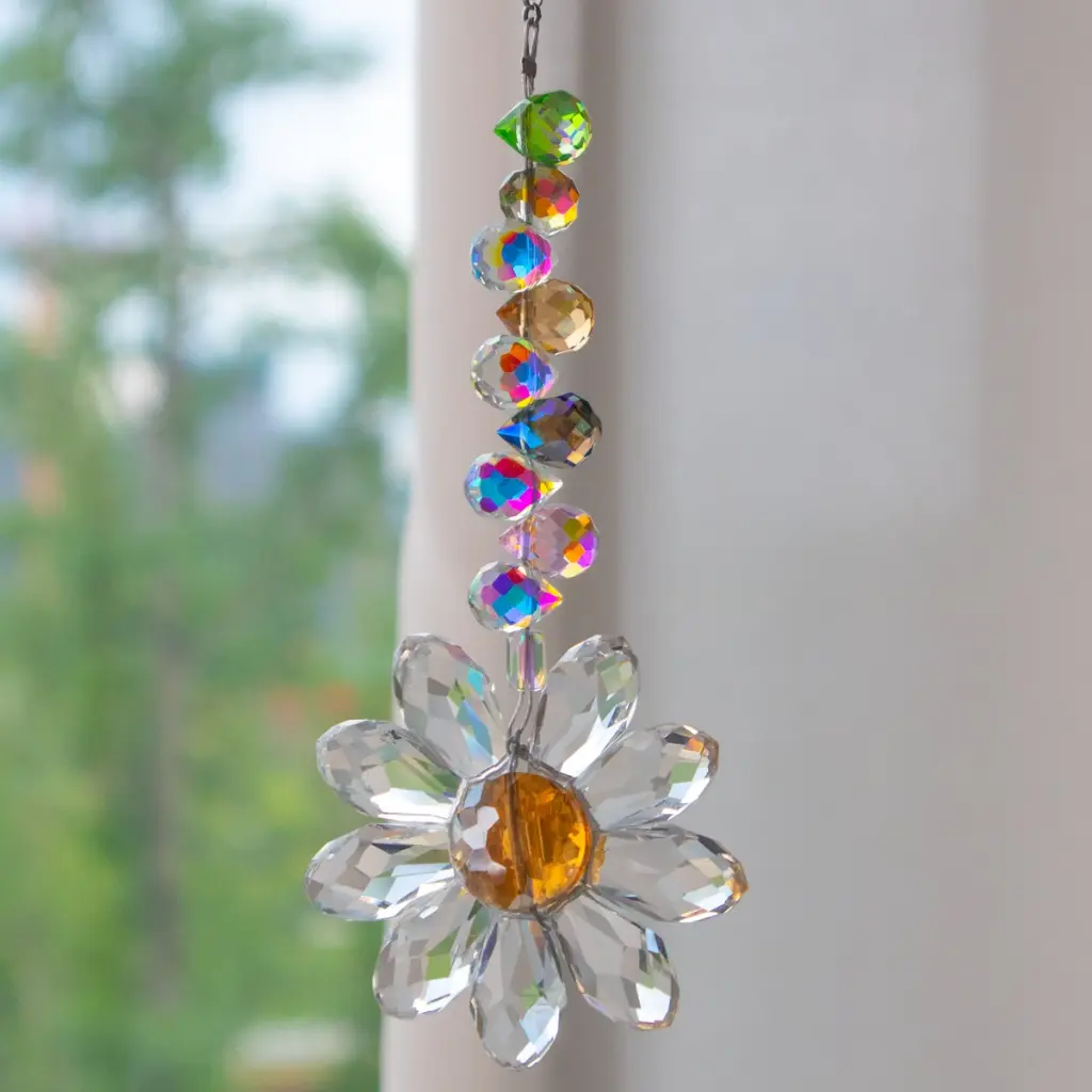 Colgante Atrapasol - Flor de Cristales