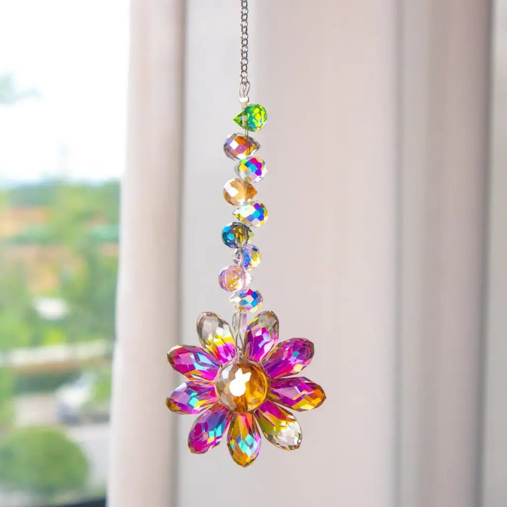 Colgante Atrapasol - Flor de Cristales
