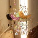 Colgante de Cristales - Luna Semillena Cuarzo Rosa