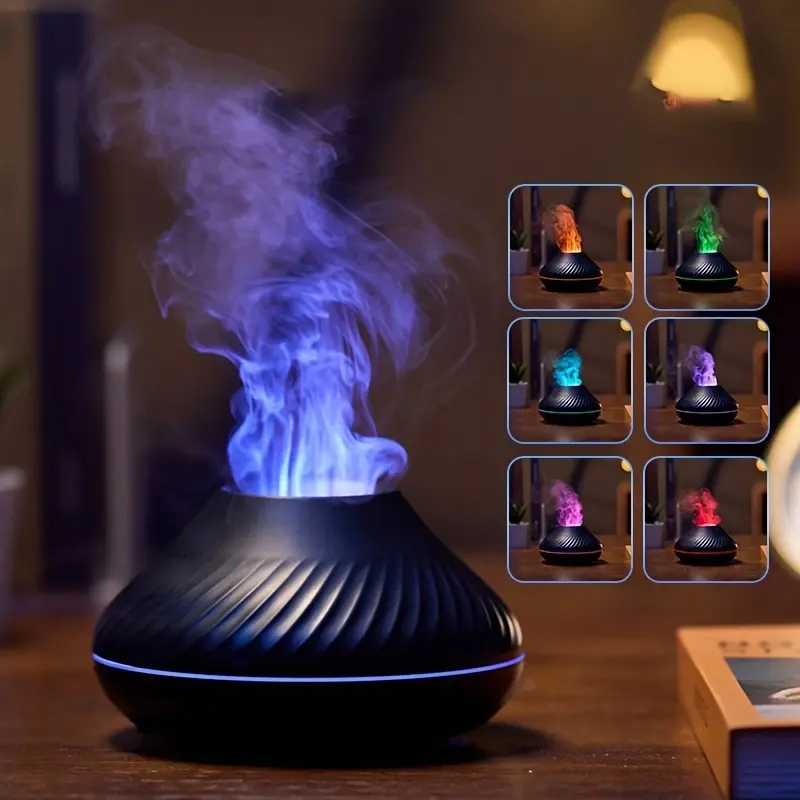 Humidificador Fogata Redondo Negro 2.webp