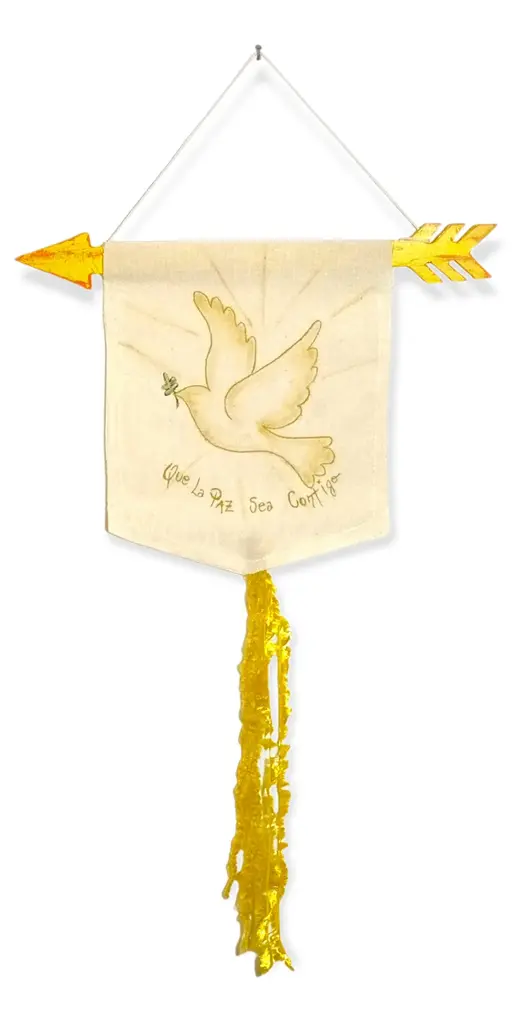 Banderola "Paloma de la paz" - 35cm ancho LIQUIDACION