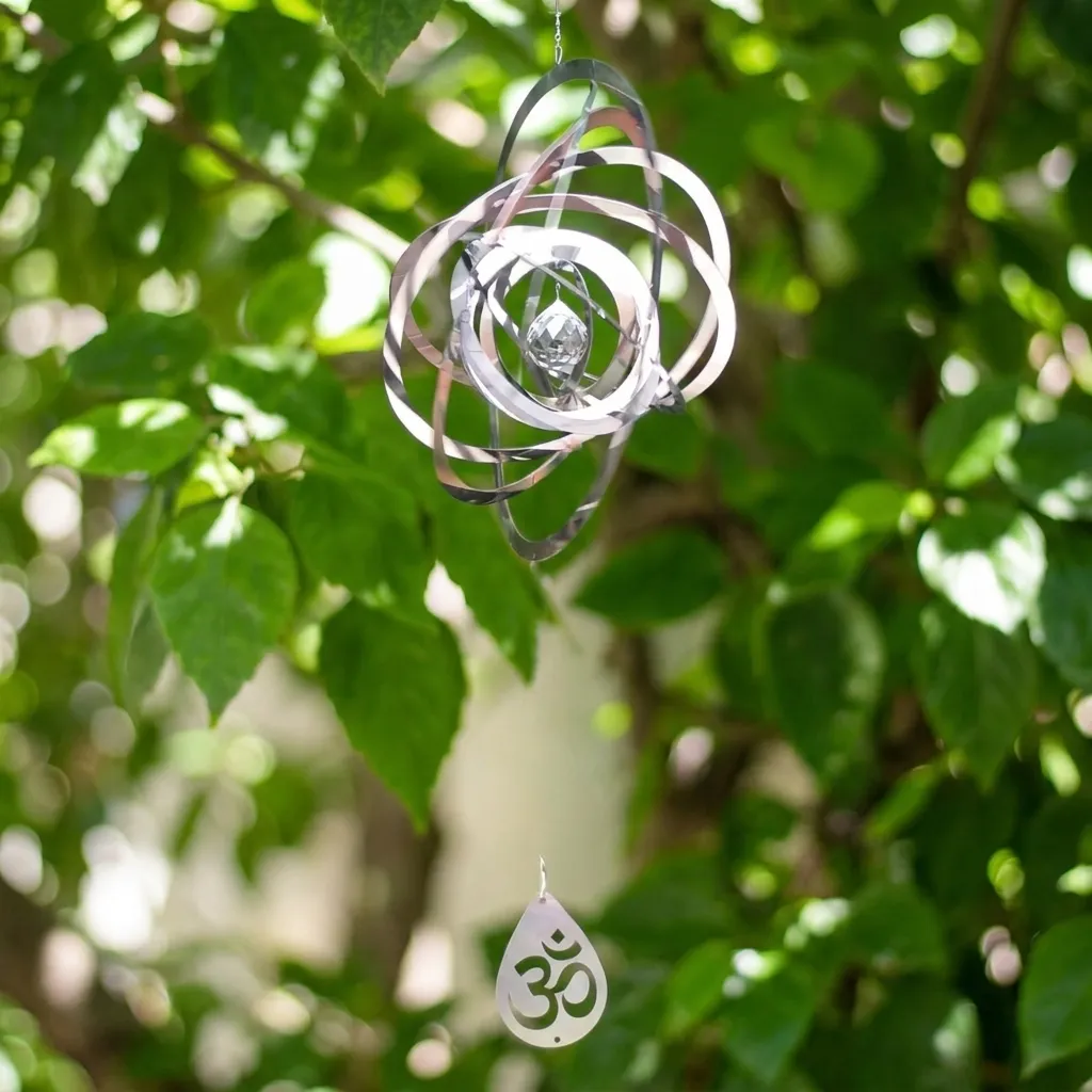 WindSpinner Premium 33cm - Átomo de Energía (Acero Inox.)