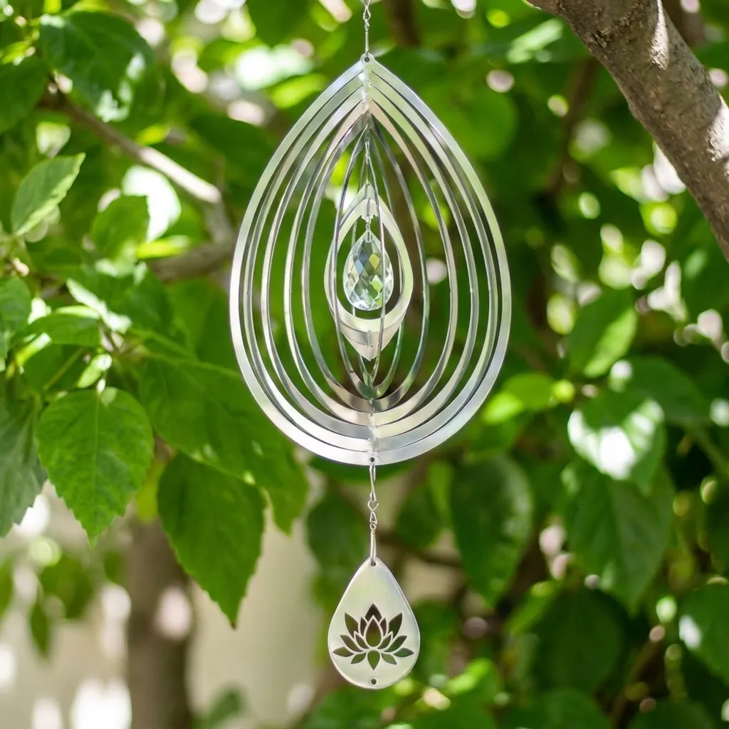 WindSpinner Premium 21x31,5cm - Gota Cristal (Acero Inox.)