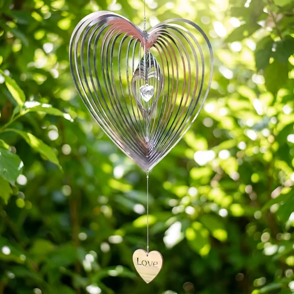WindSpinner Premium 34x32cm - Corazón Puro (Acero Inox.)
