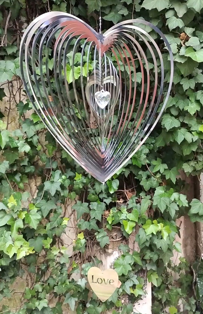 WindSpinner Premium 34x32cm - Corazón Puro (Acero Inox.)
