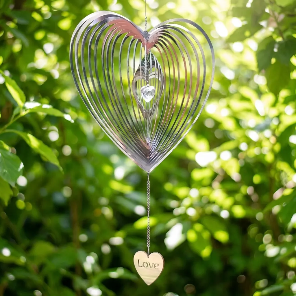 WindSpinner Premium 34x32cm - Corazón Puro (Acero Inox.)