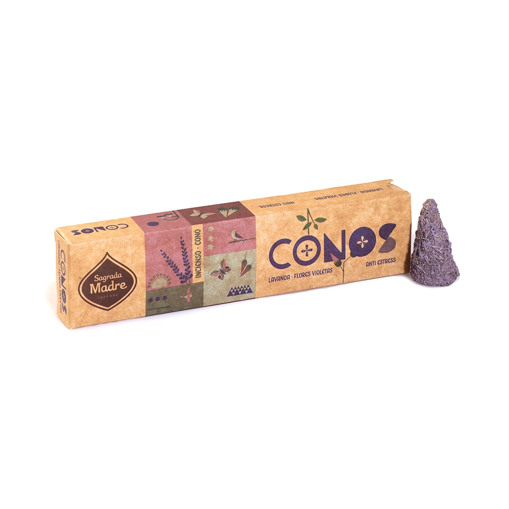 Sahumerios S.M. en Conos - Lavanda & Violetas (8u)