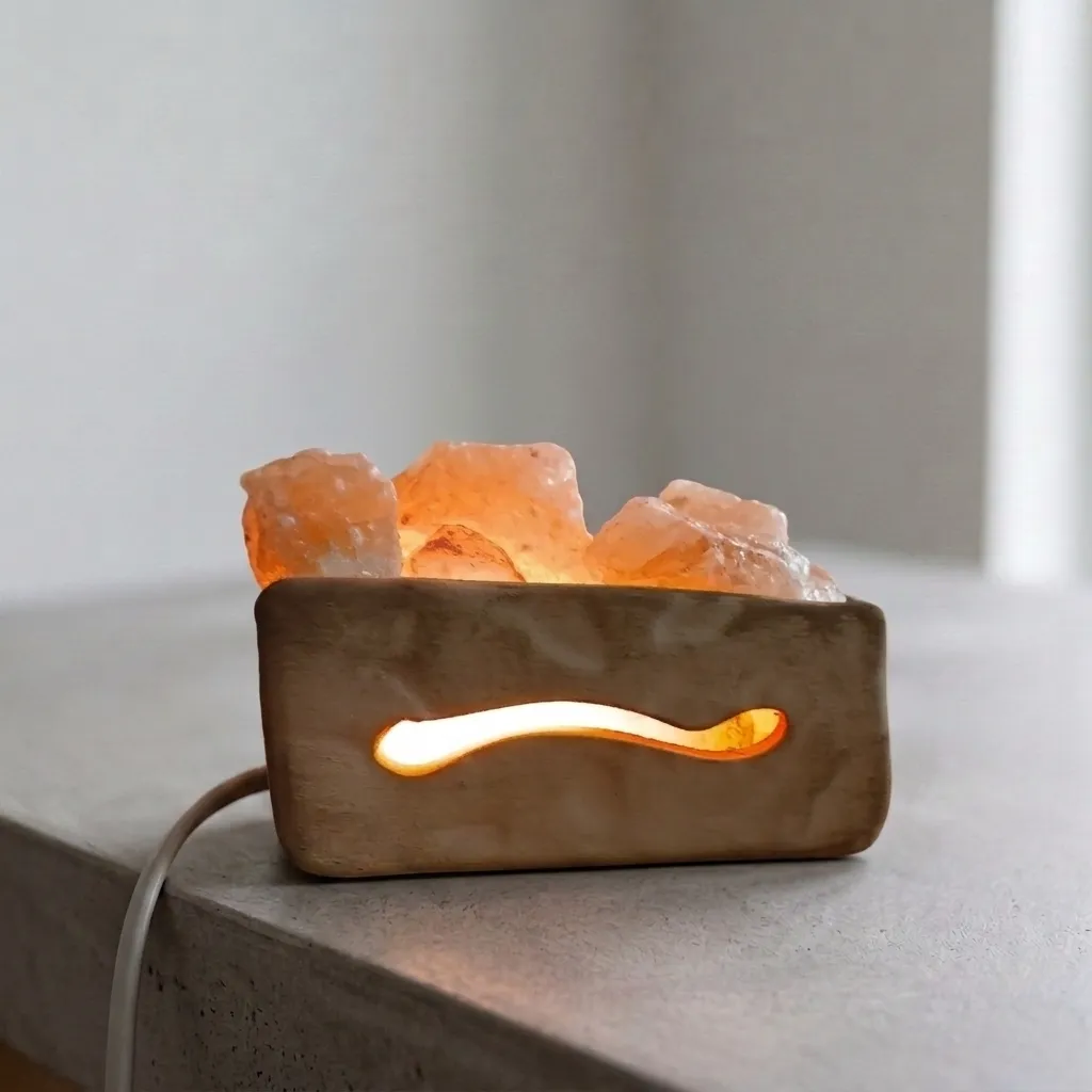 Lámpara de Sal Cajita Rectangular 8x13cm