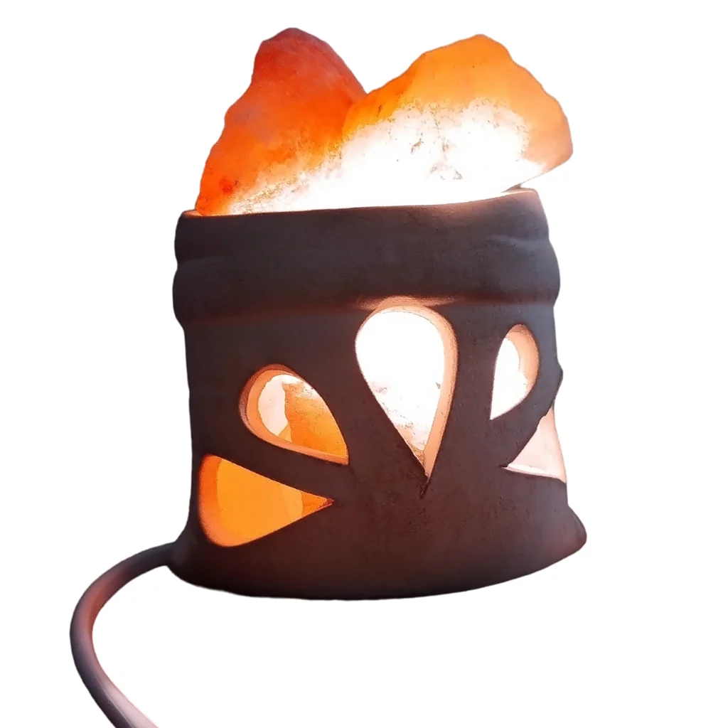 Lámpara de Sal Bolsita de Pétalos 9x8cm