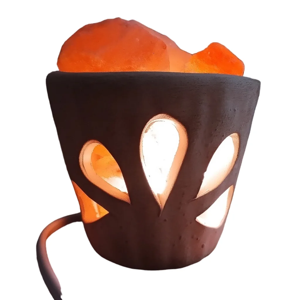 Lámpara de Sal Maceta de Pétalos 10x10cm