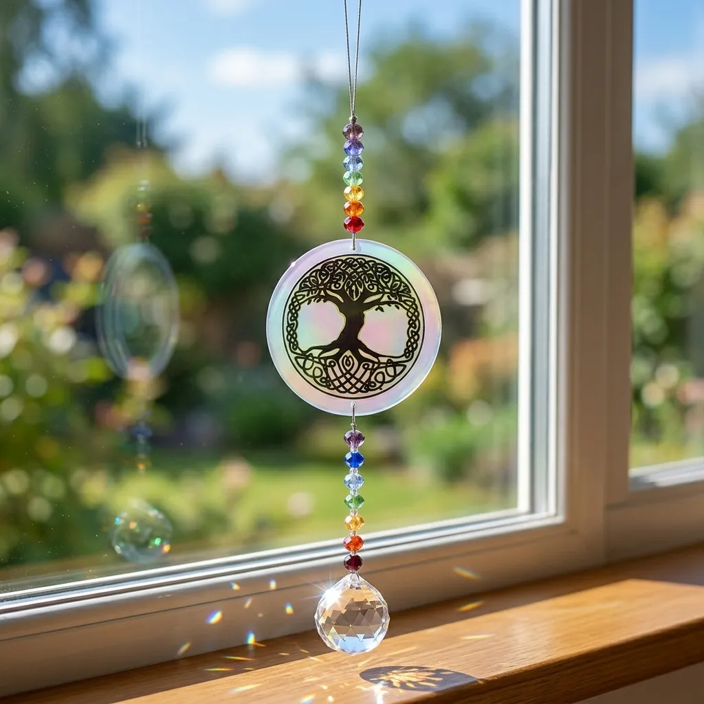 Atrapasol con Sticker Plastificado del Arbol de la vida - 35cm