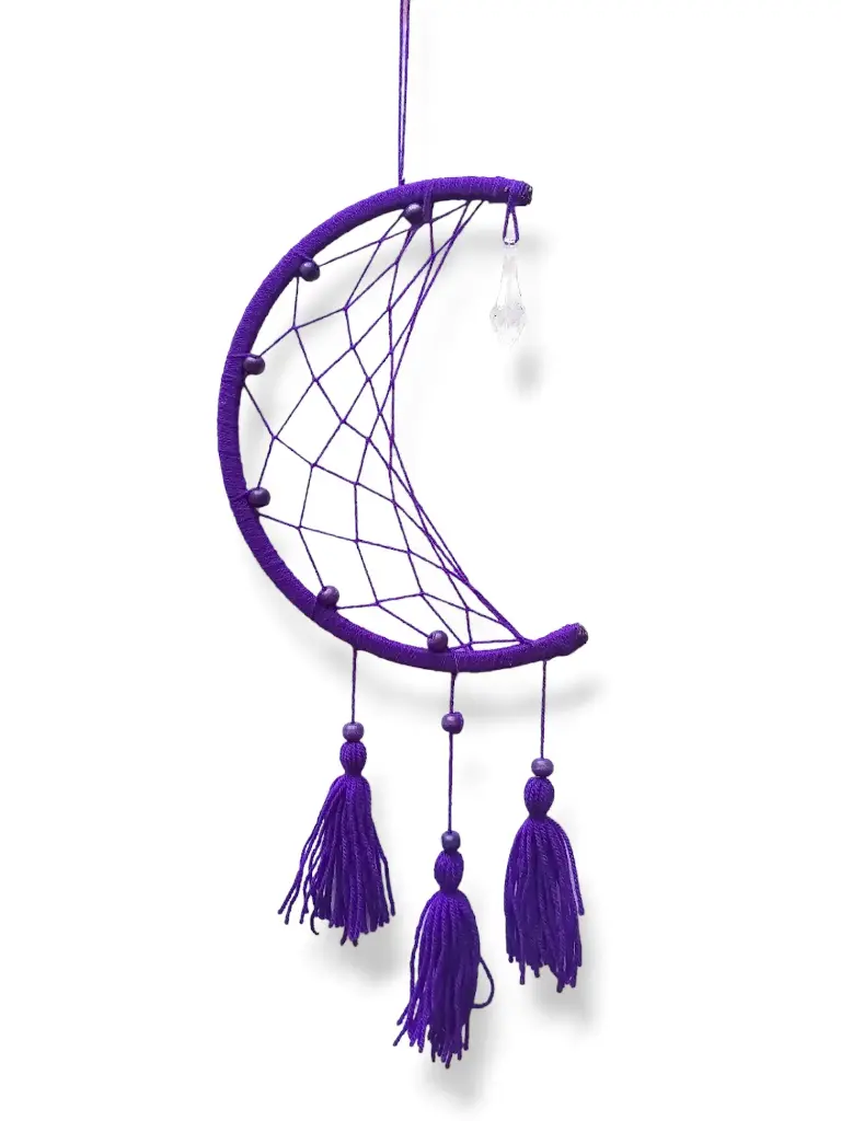 Atrapasueños - Luna con péndulo (Aro 18cm)