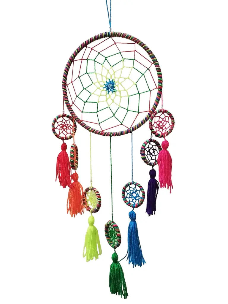 Atrapasueños -  Mandala 7 colores (Aro 16cm)