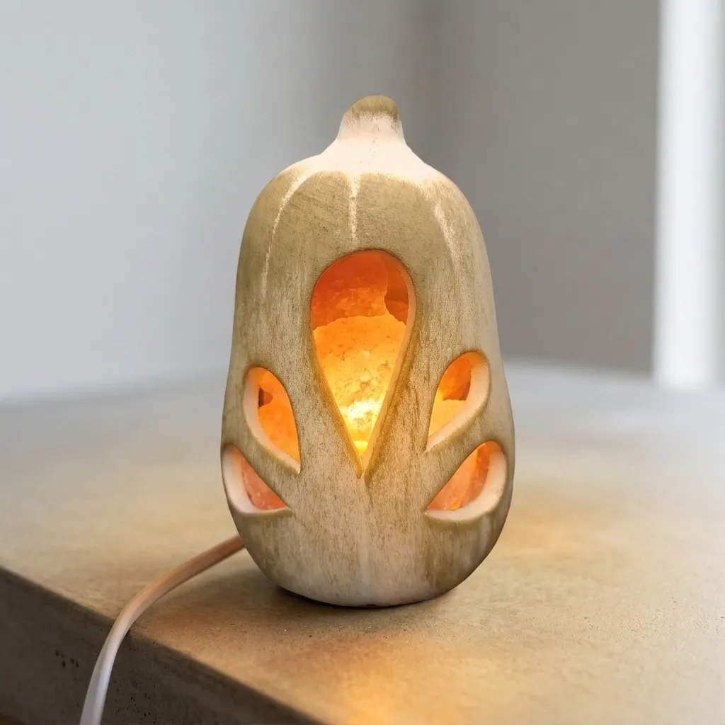 Lámpara de Sal Calabaza 10x7cm