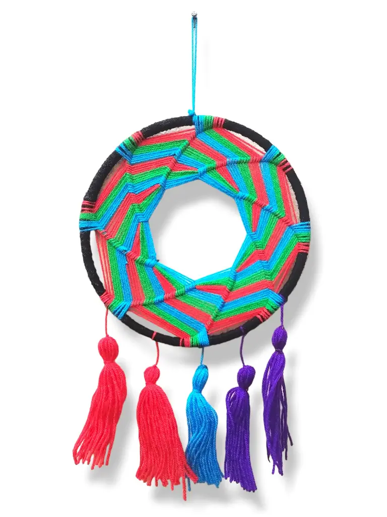 Atrapasueños - Mandala tricolor (Aro 16cm)