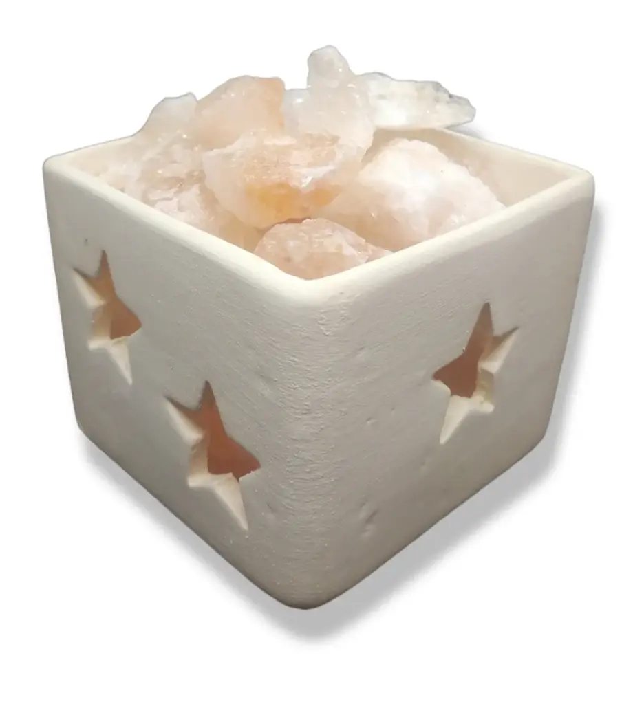 Lámpara de Sal Cuenco cuadrado 9x7cm