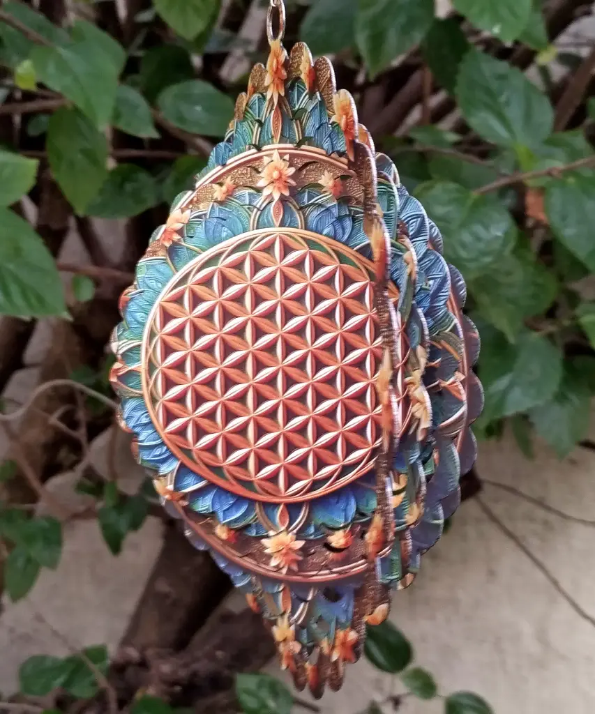 WindSpinner 20cm - Flor de la vida (Pintado ambos lados)