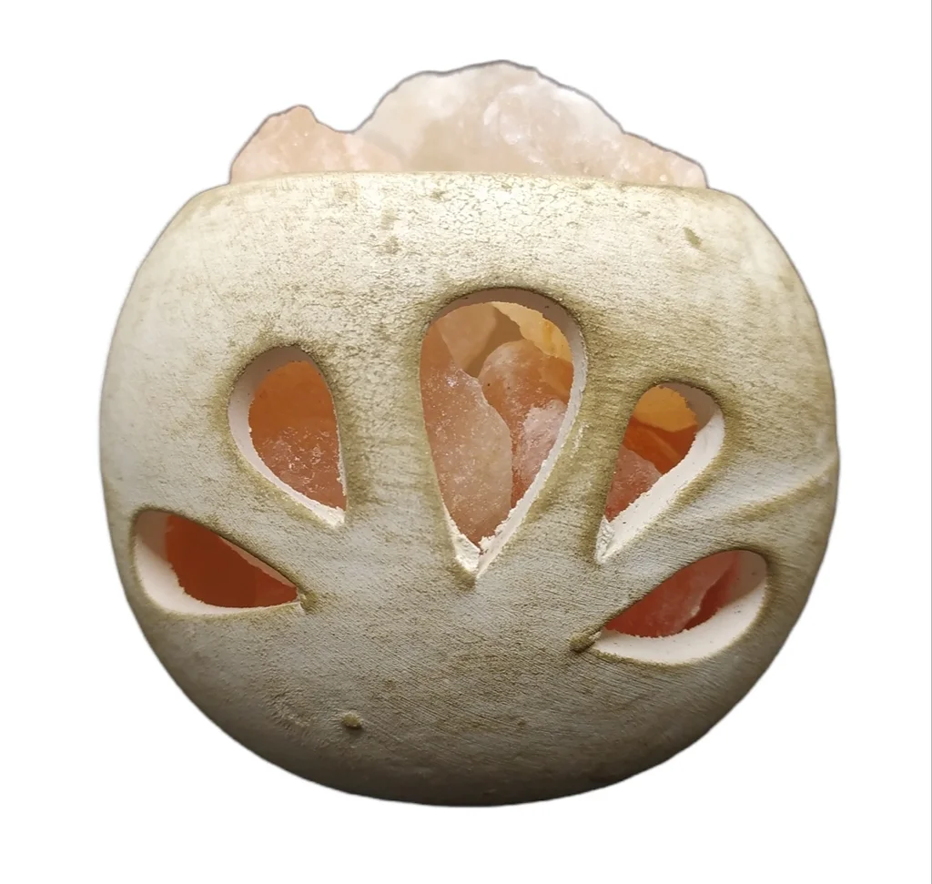 Lámpara de Sal Círculo de pétalos 10cm