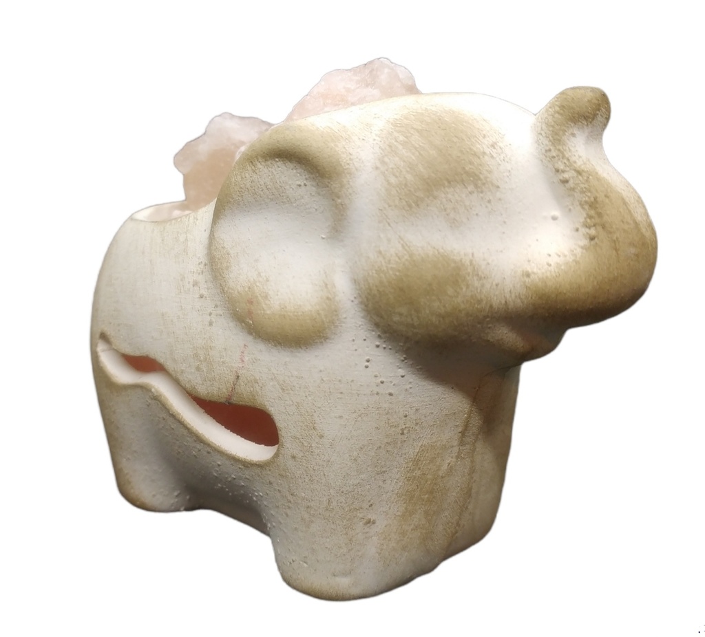 Lámpara de Sal Elefantito de pétalos 10x10cm