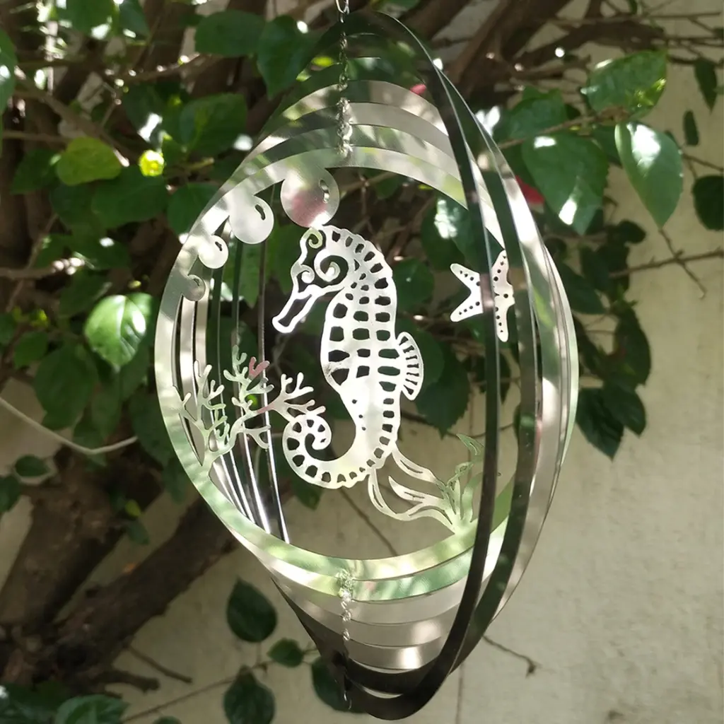 WindSpinner 20cm - Caballito de Mar (Acero Inox.) 