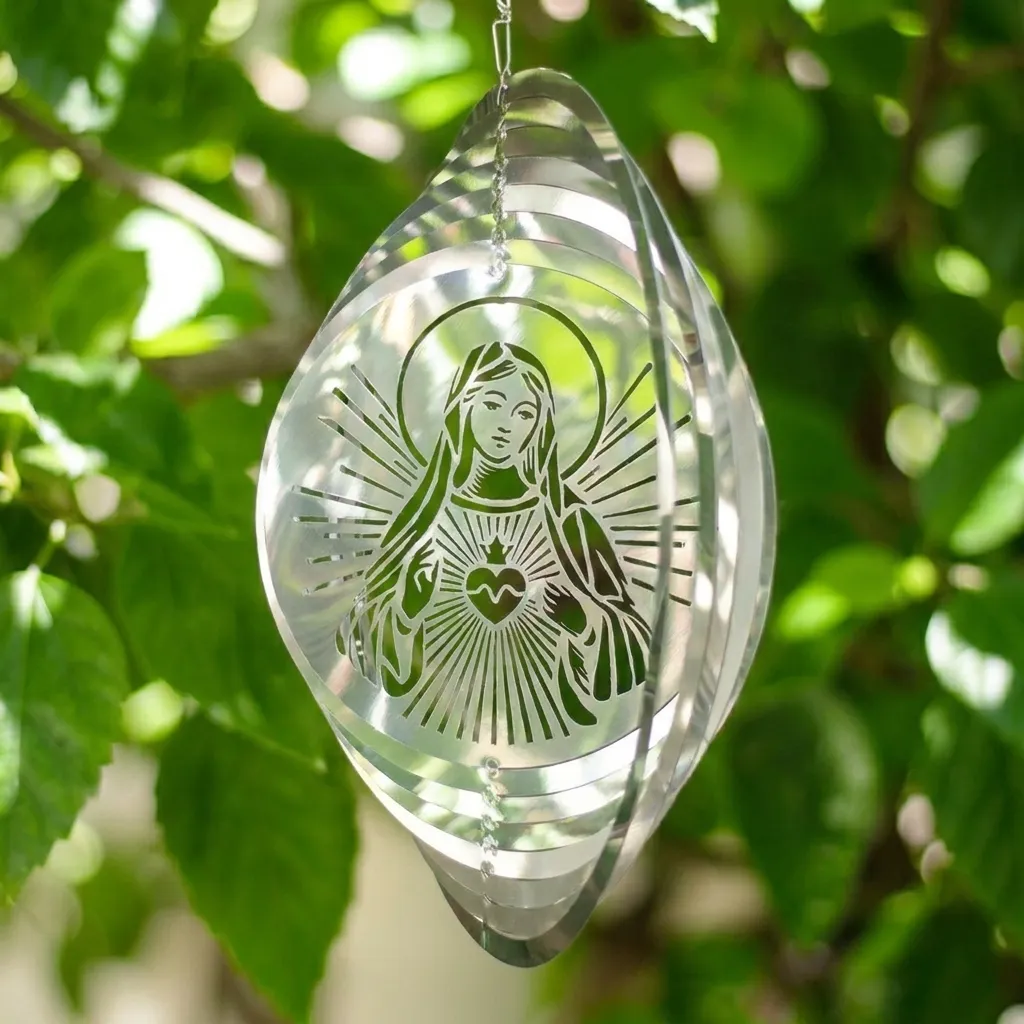 WindSpinner 20cm - Virgen María (Acero Inox.)