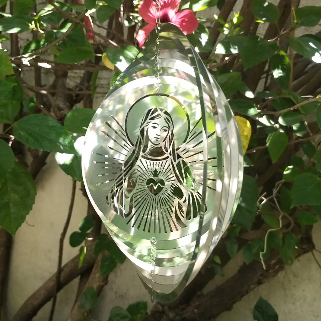WindSpinner 20cm - Virgen María (Acero Inox.)
