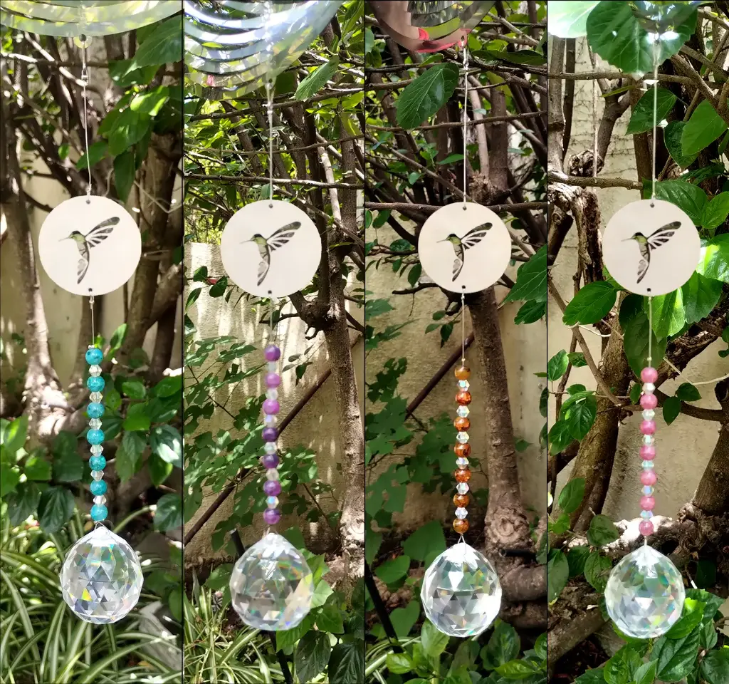 Cola para WindSpinner 25cm - Colibri, cuentas de vidrio