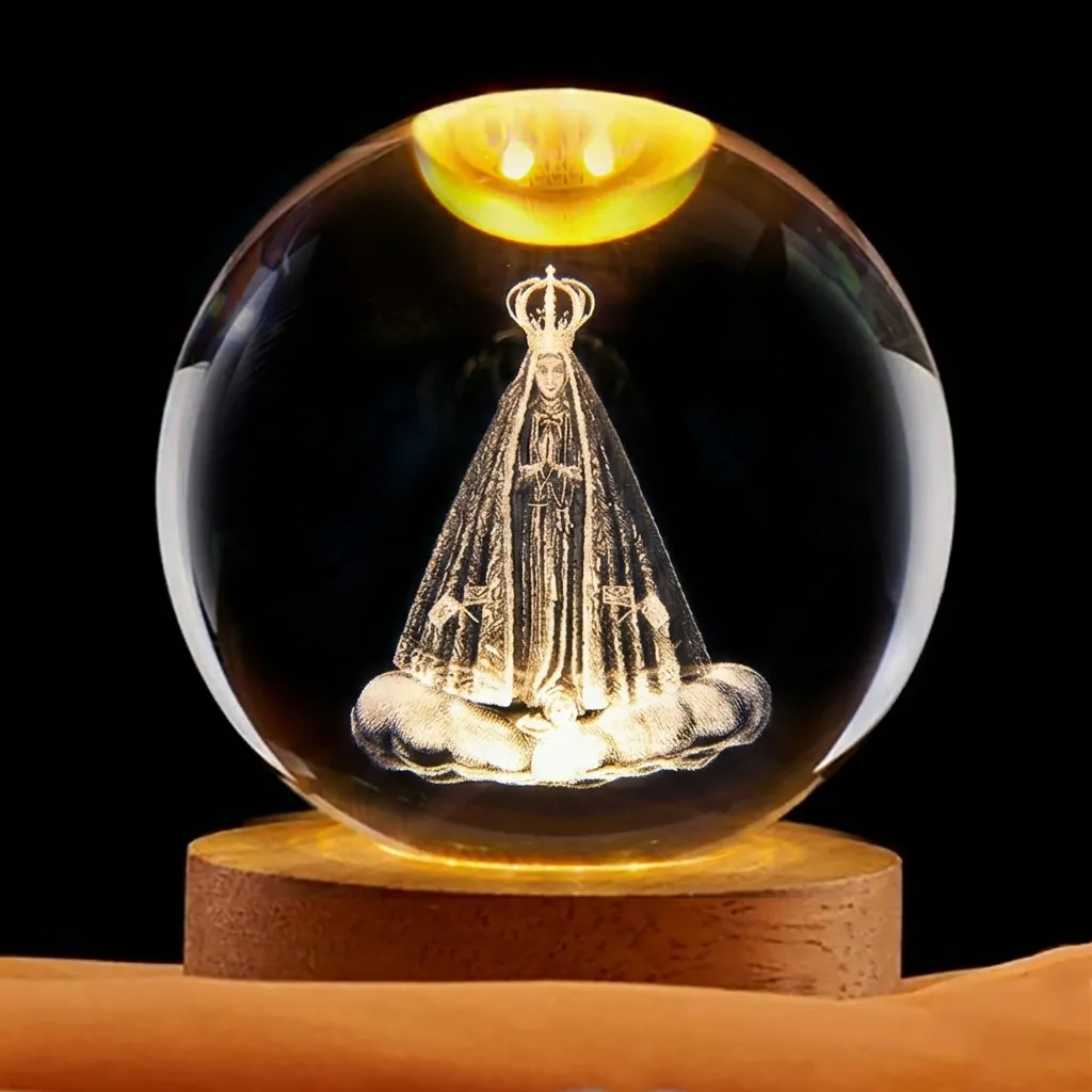 Lamp. Esfera de Vidrio - Virgen María (6cm)