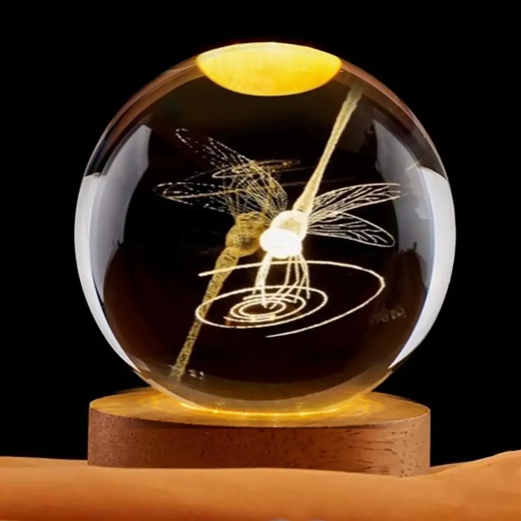 Lampara Esfera de Vidrio - Libélula (6cm)