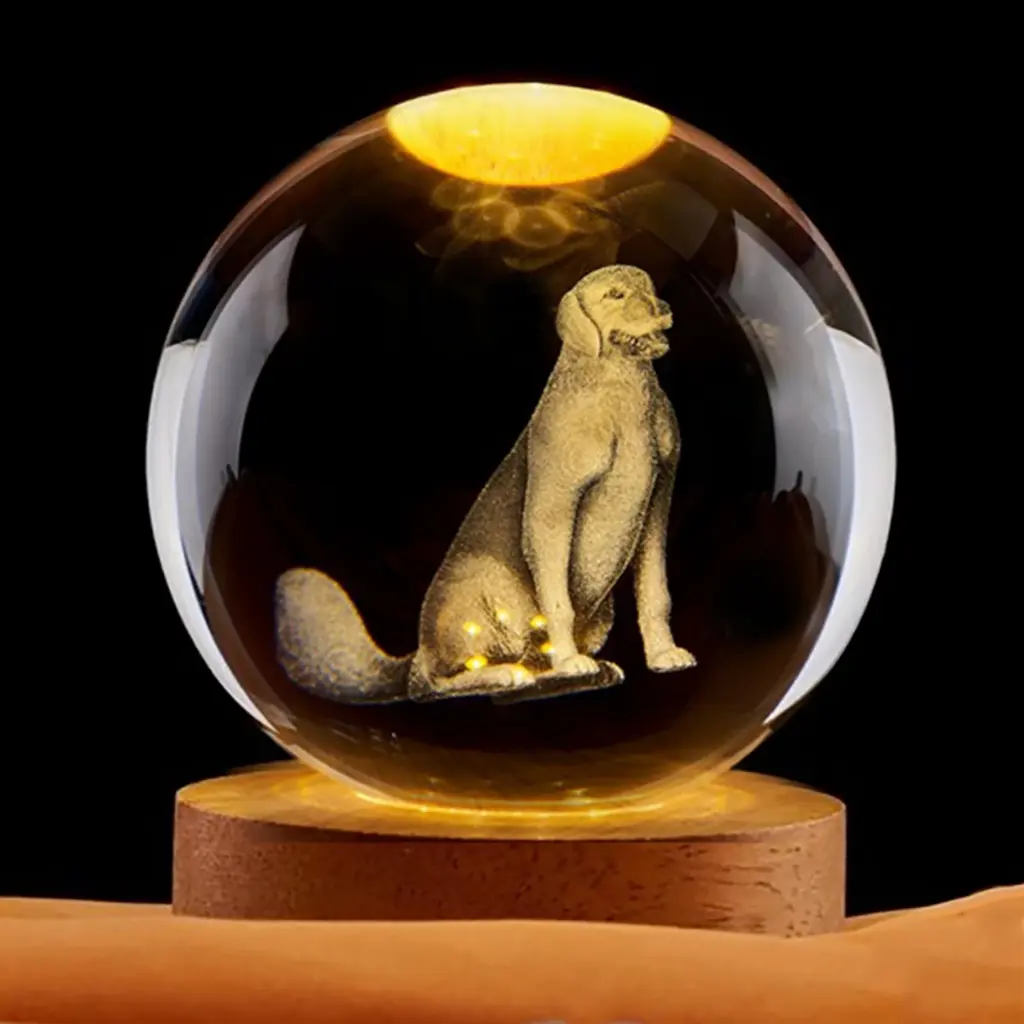 Lampara Esfera de Vidrio - Perro Amigo (6cm)