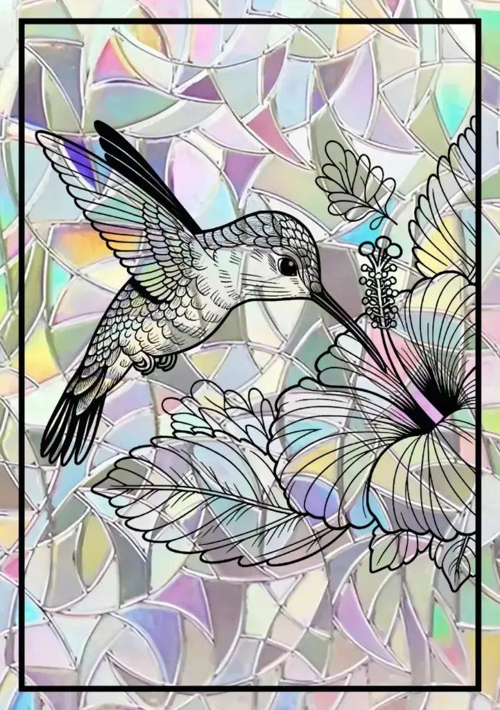 Sticker Suncatcher (Atrapasol) - 001. Colibrí