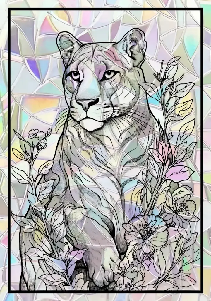 Sticker Suncatcher (Atrapasol) - 004. Puma