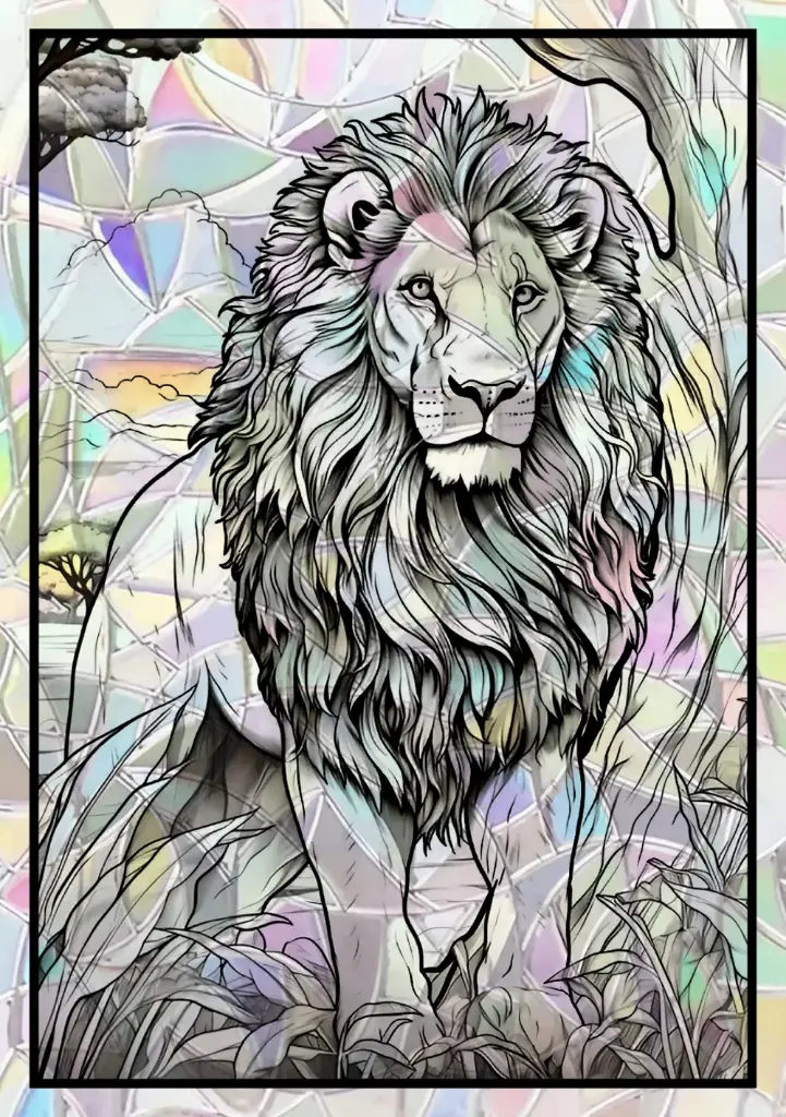 Sticker Suncatcher (Atrapasol) - 006. Leon