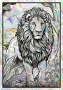 Sticker Suncatcher (Atrapasol) - 006. Leon
