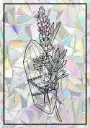 Sticker Suncatcher (Atrapasol) - 009. Cuarzo y hierbas