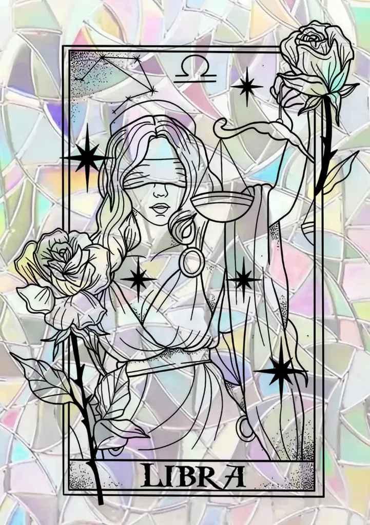 Sticker Suncatcher (Atrapasol) - 037. Signo Libra