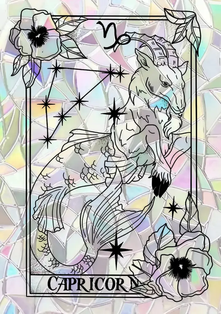 Sticker Suncatcher (Atrapasol) - 040. Signo Capricornio