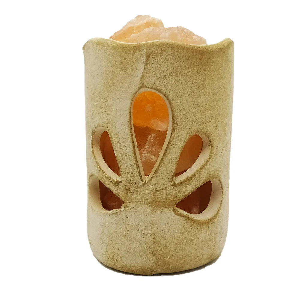 Lámpara de Sal Vaso de pétalos 10x10cm