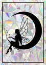 Sticker Suncatcher (Atrapasol) - 048. Hada en la Luna
