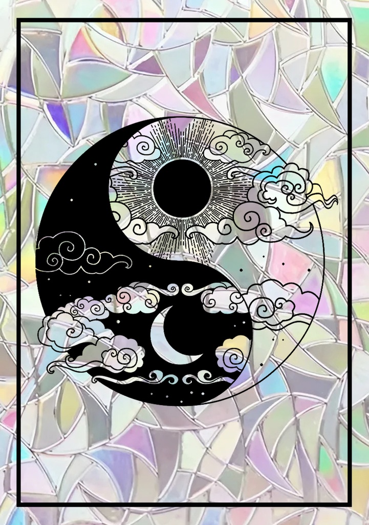 Sticker Suncatcher (Atrapasol) - 051. Ying y Yang