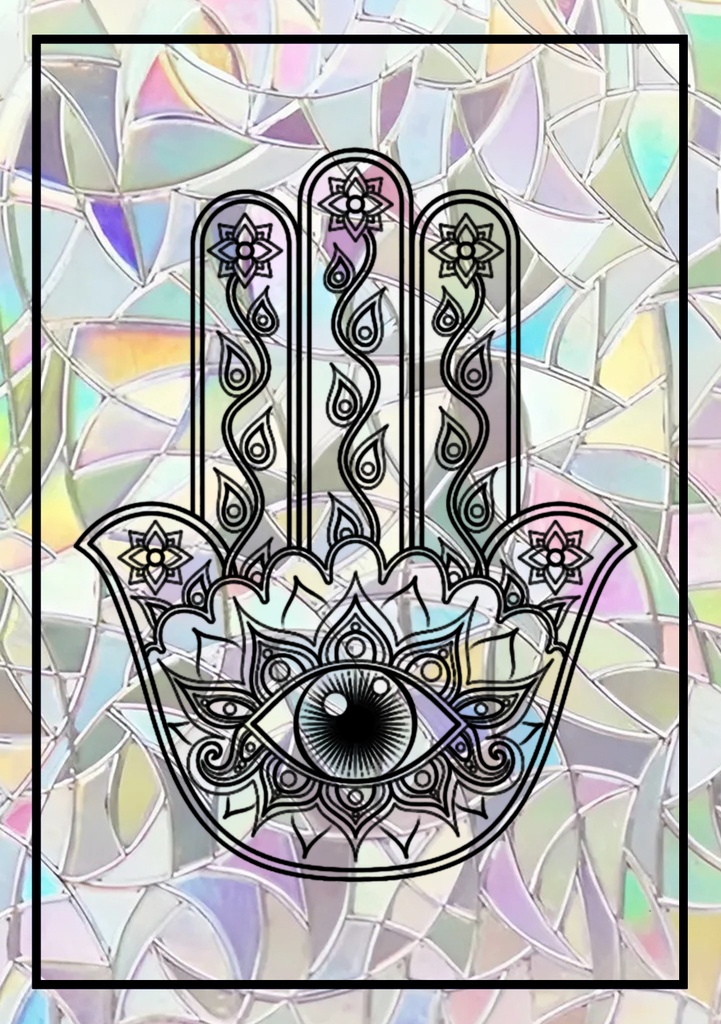 Sticker Suncatcher (Atrapasol) - 053. Mano Fátima