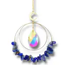 Colgante de Cristales - 2 Circulos con Cristales Lapizlazuli