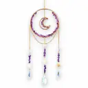 Colgante de Cristales - Círculo con Luna Adentro (Amatista)